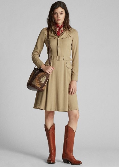 Vestidos Ralph Lauren Mujer Kaki - Western - ROYEW2507